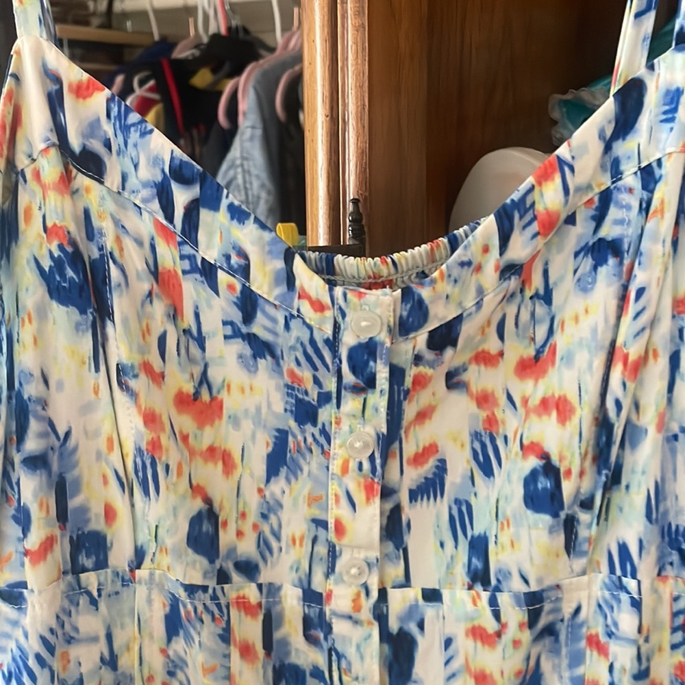 Express summer spaghetti straps dress L sz6-8 - Picture 2 of 5